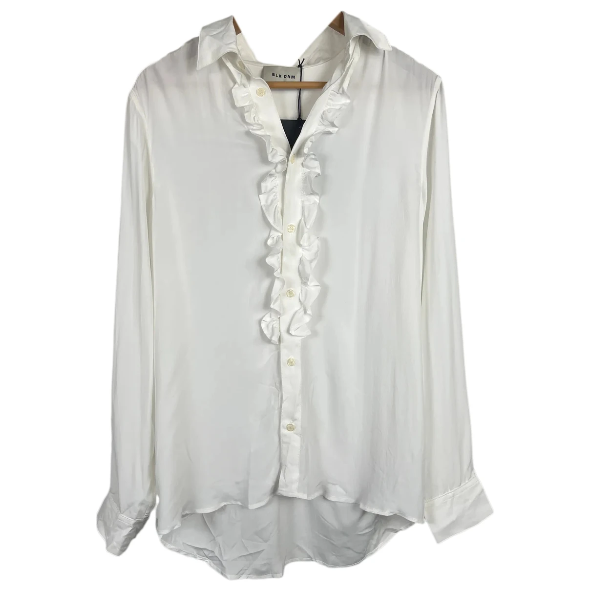 Pre-owned Blk Dnm Silk Blouse In White
