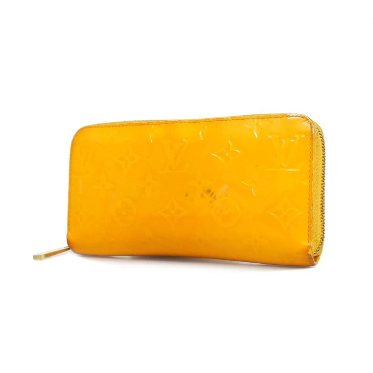 Pre-owned Louis Vuitton Zippy Wallet In Yellow