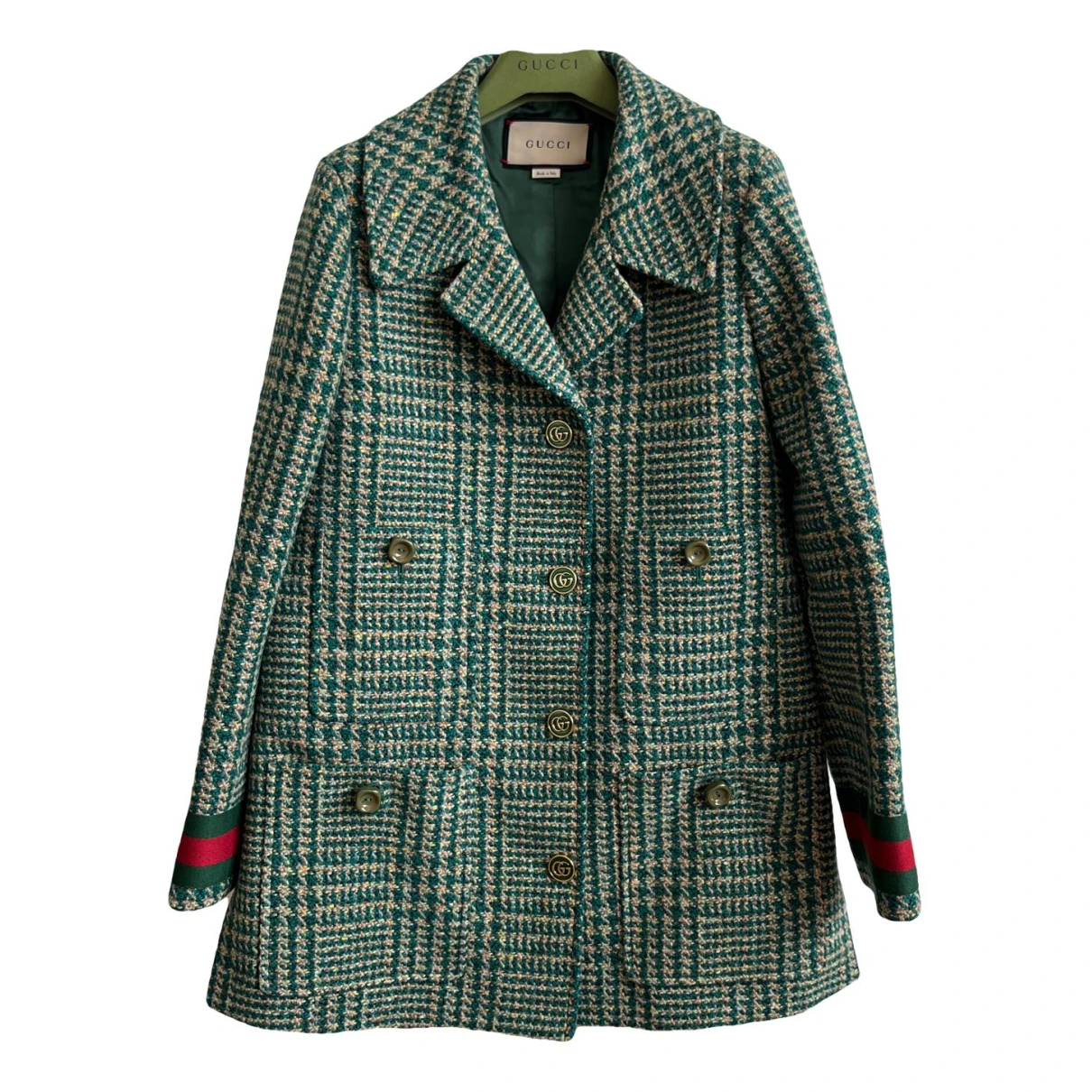 Pre-owned Gucci Wool Jacket In Green