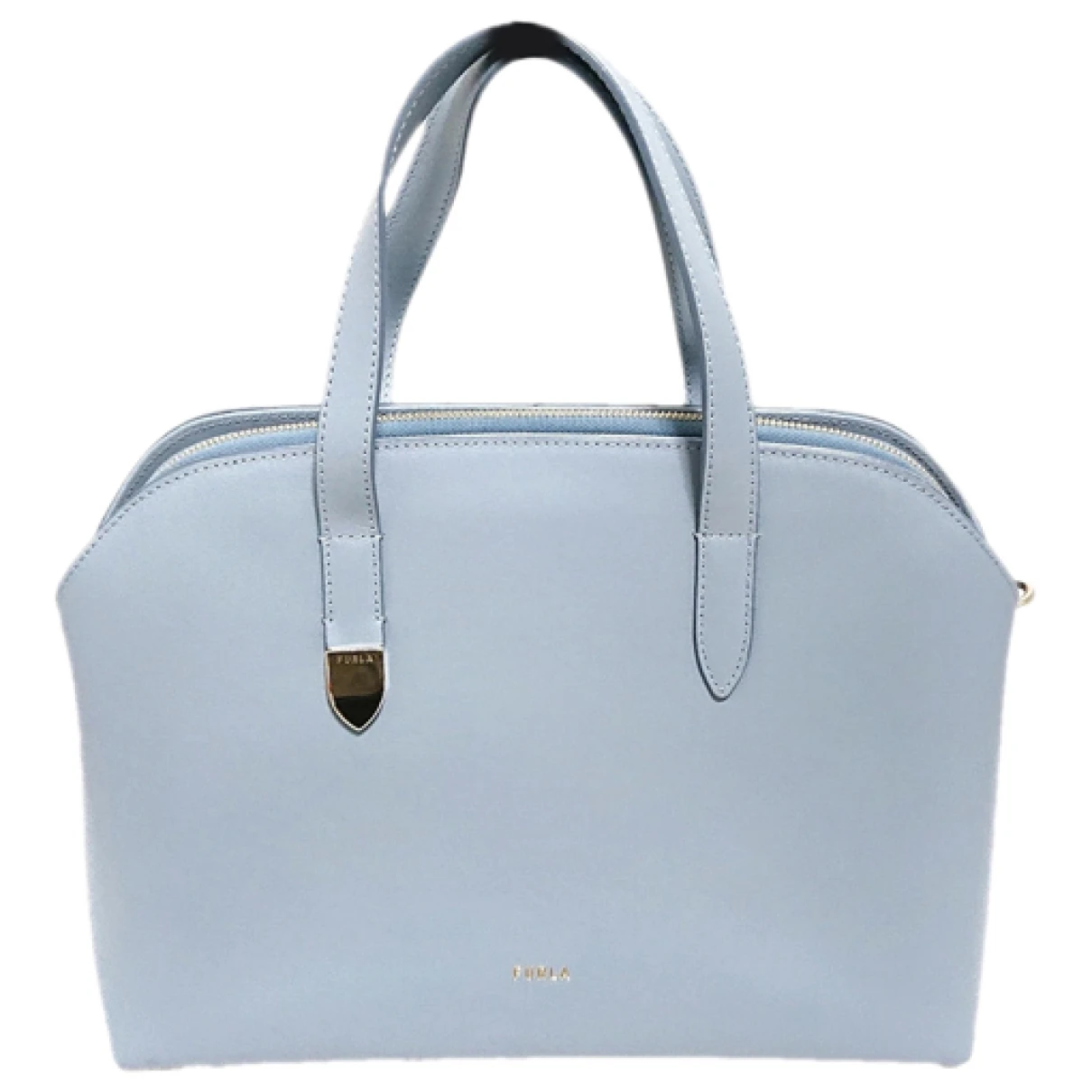 Pre-owned Furla Leather Handbag In Blue