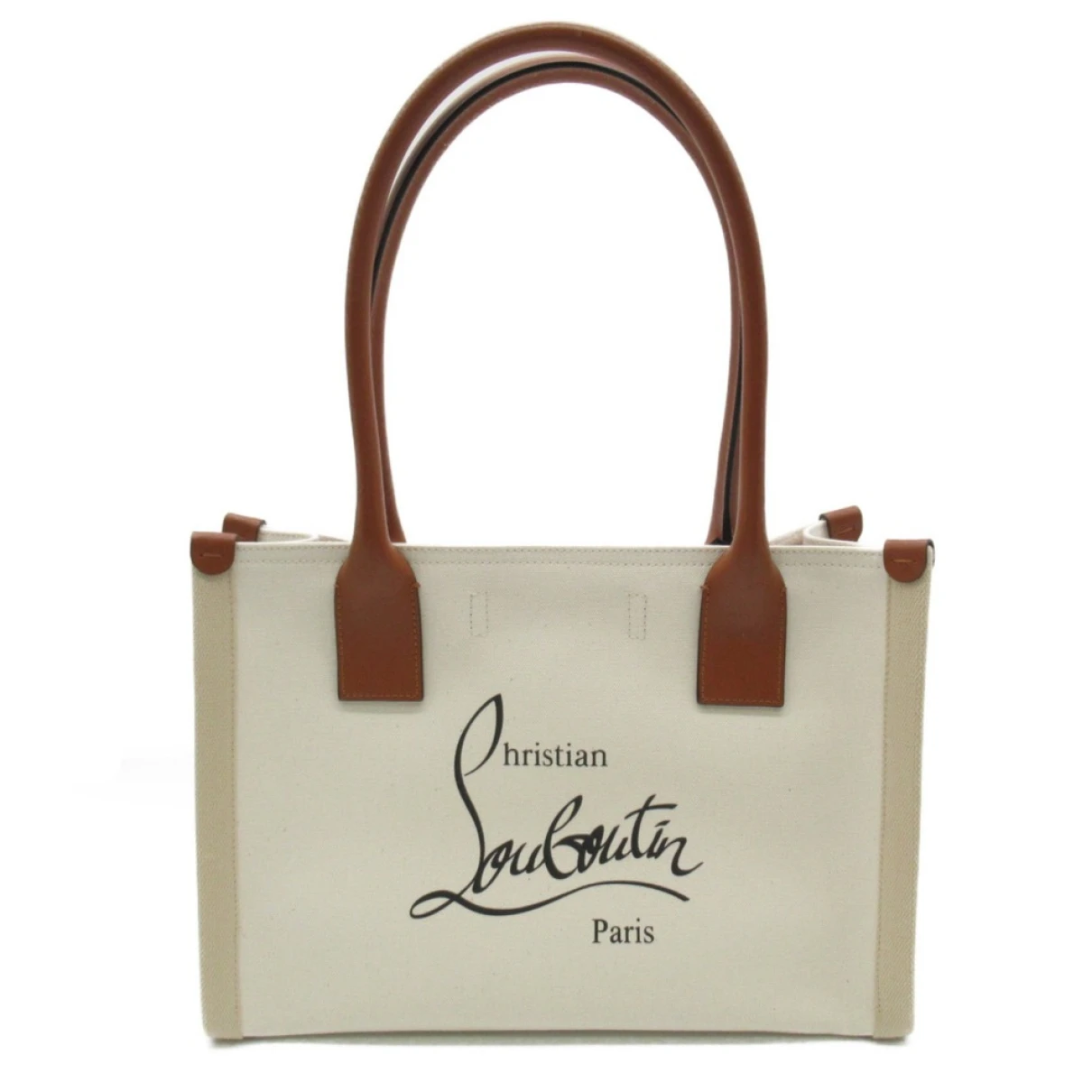 Pre-owned Christian Louboutin Leather Tote In Beige
