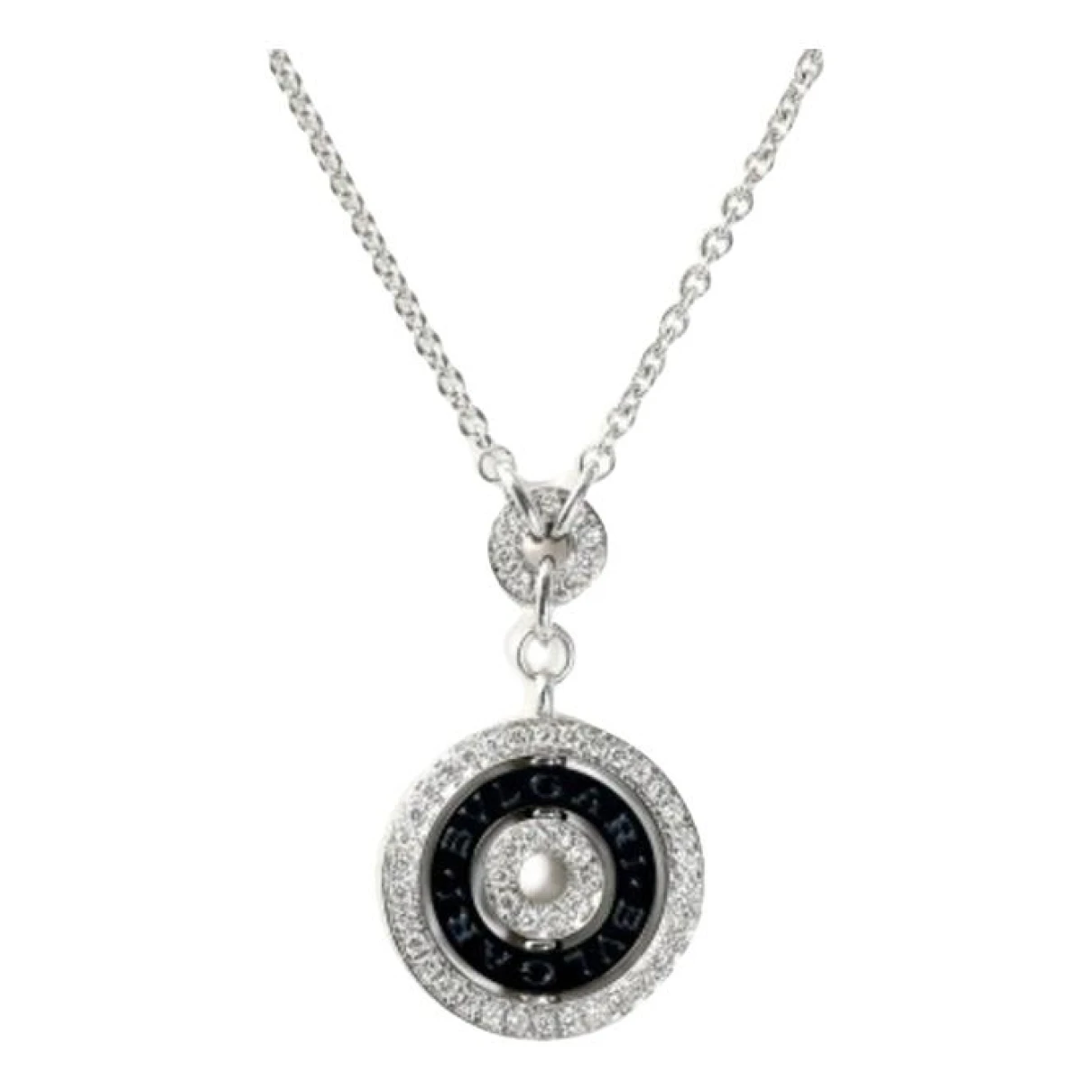 Pre-owned Bvlgari Astrale White Gold Necklace In Silver