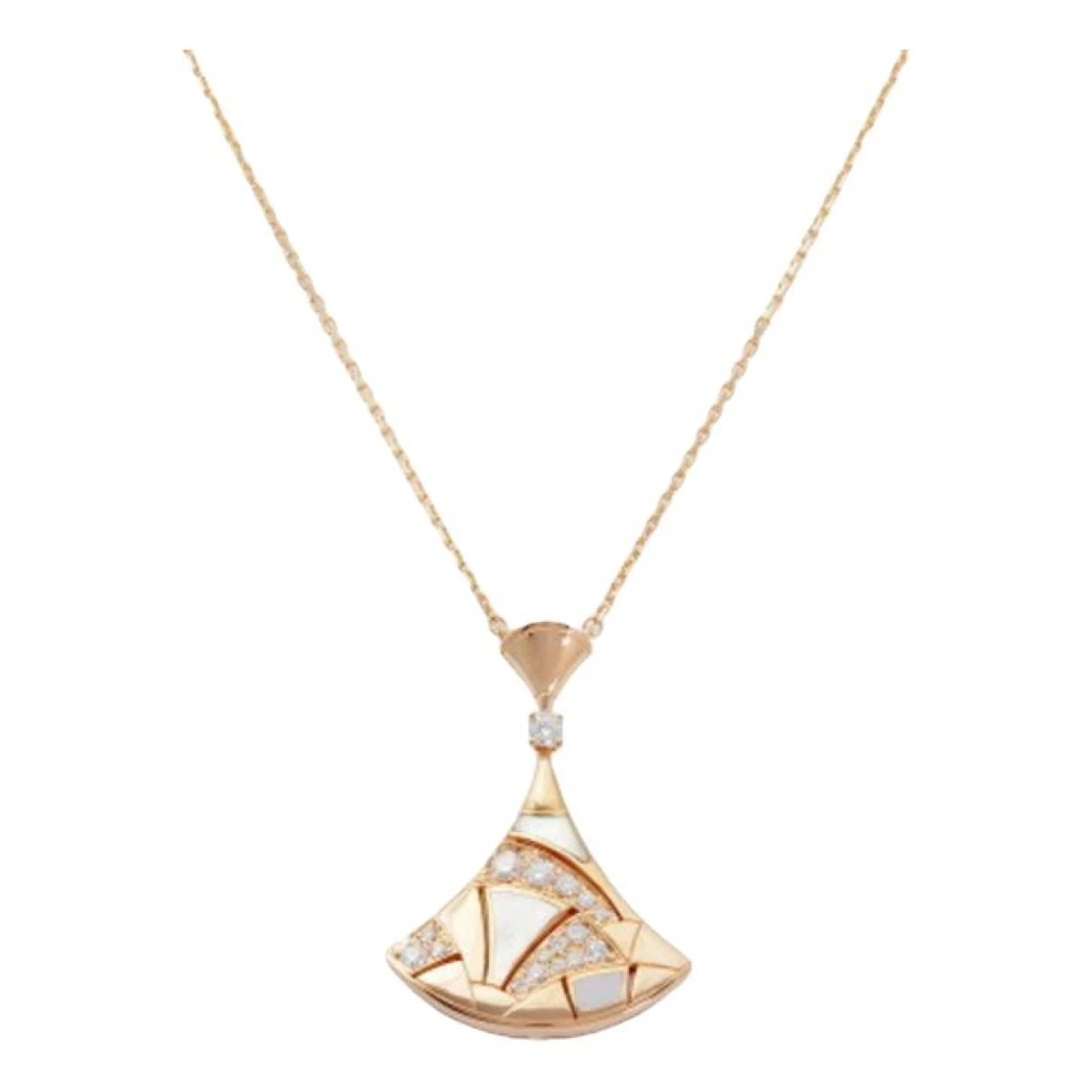 Pre-owned Bvlgari Diva's Dream Pink Gold Necklace