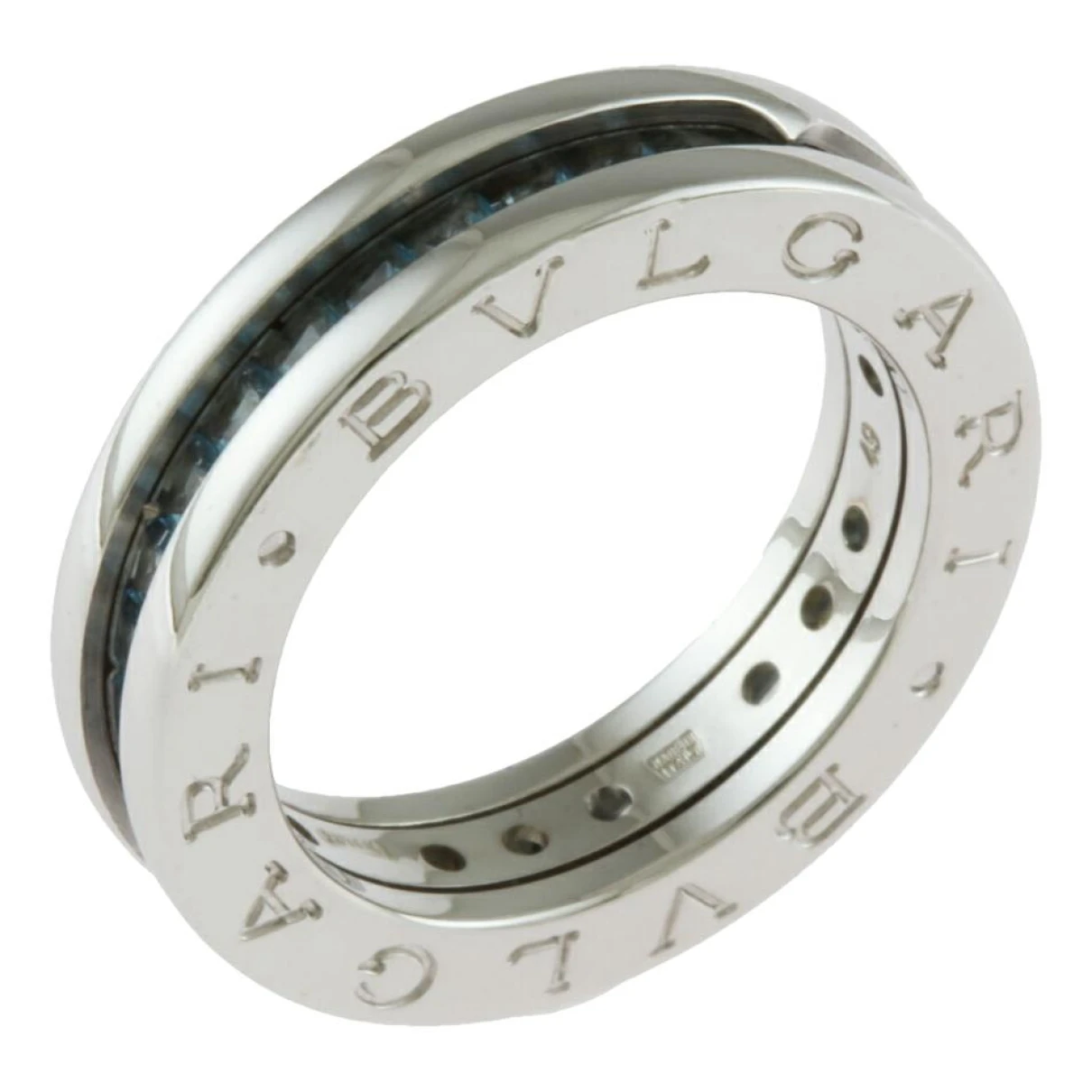 Pre-owned Bvlgari B.zero1 White Gold Ring In Silver