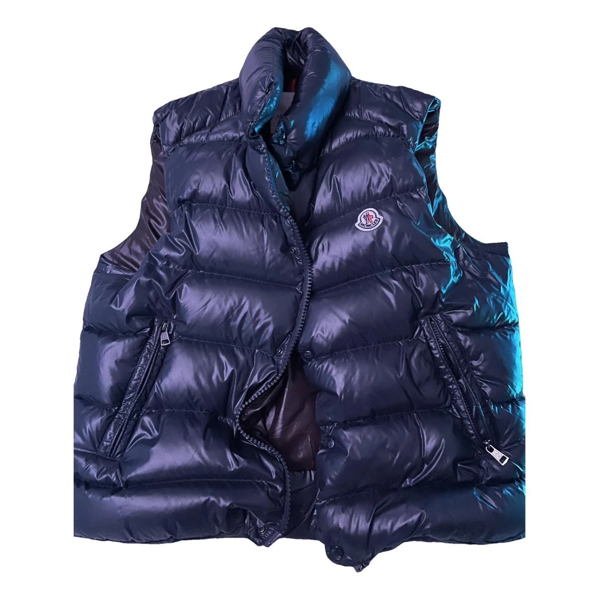 Pre-owned Moncler Vest In Blue