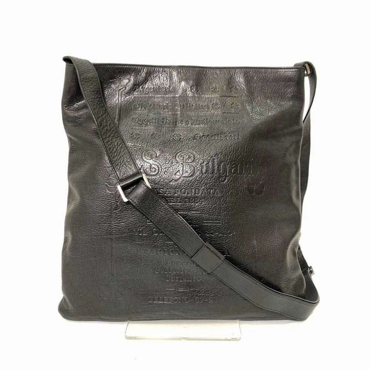 Pre-owned Bvlgari Bulgari Leather Handbag In Black
