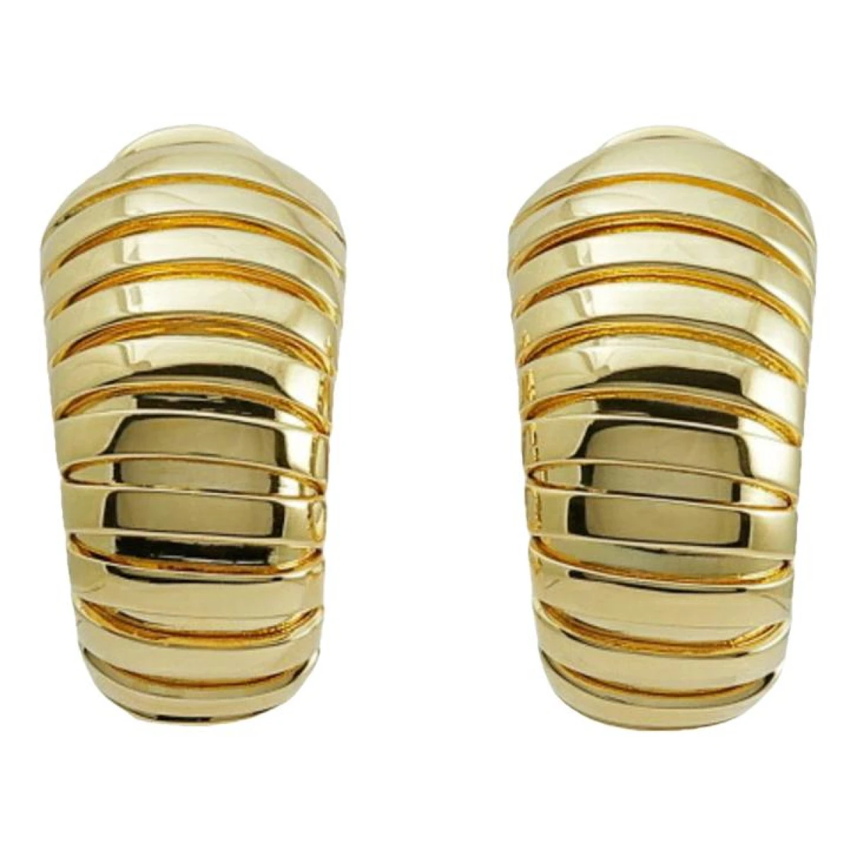 Pre-owned Bvlgari Tubogas Yellow Gold Earrings