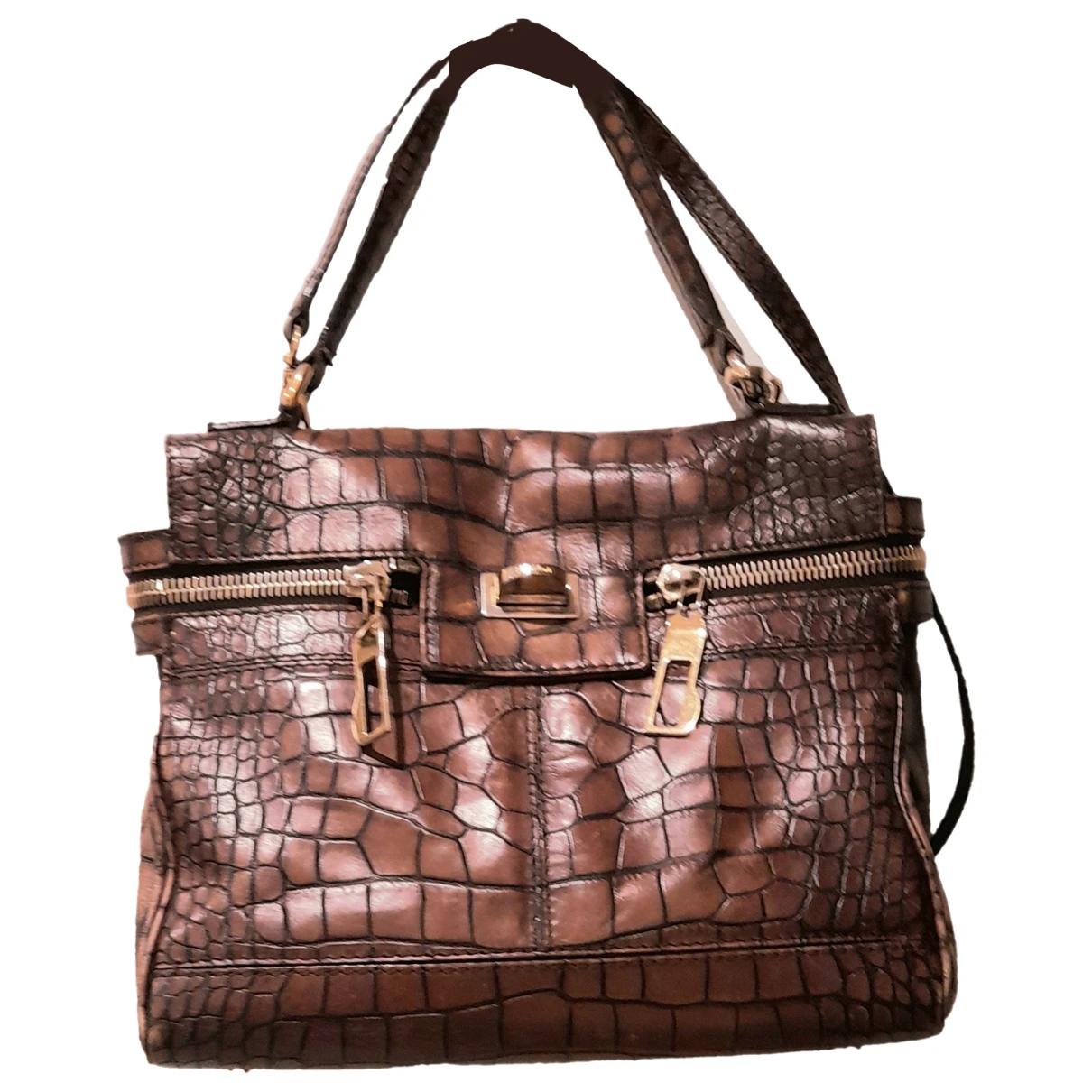 Pre-owned Max Mara Leather Crossbody Bag In Brown