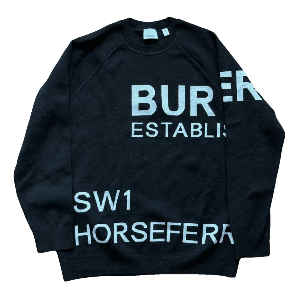 Pre-owned Burberry Wool Sweatshirt In Black