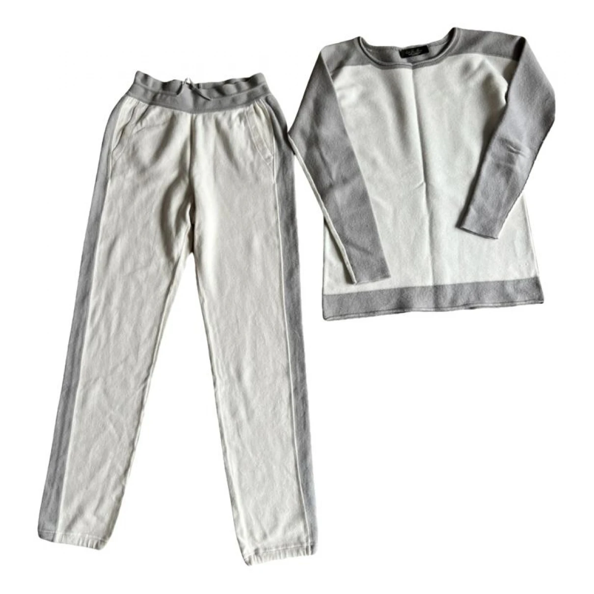 Pre-owned Loro Piana Cashmere Straight Pants In Grey