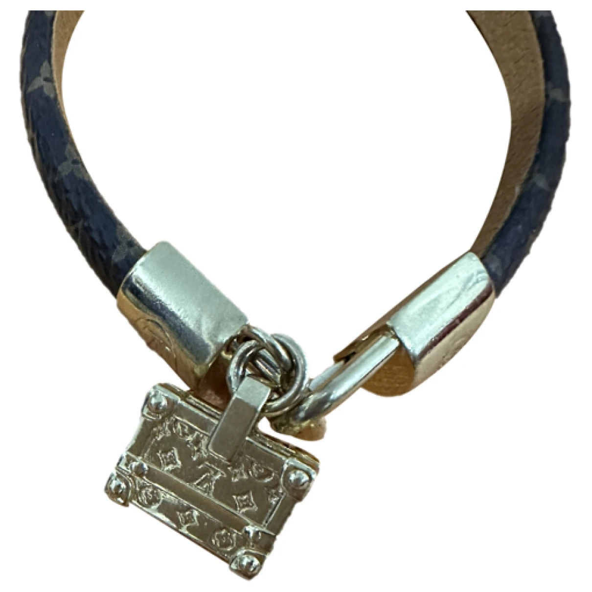 Pre-owned Louis Vuitton Monogram Cloth Bracelet In Brown