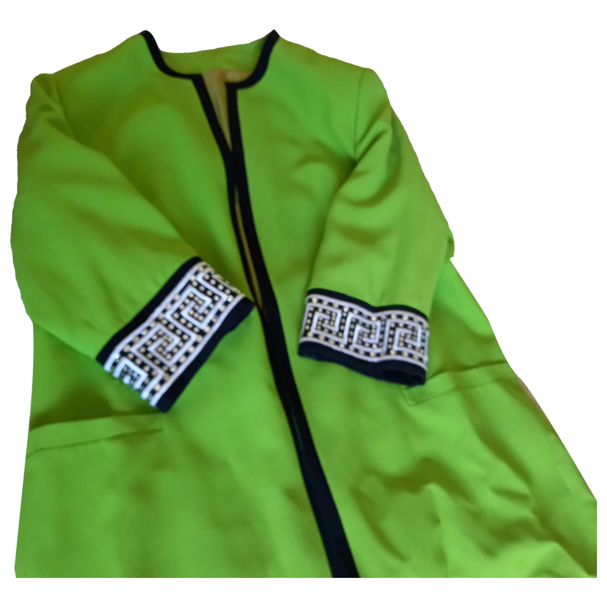 Pre-owned Versace Coat In Green
