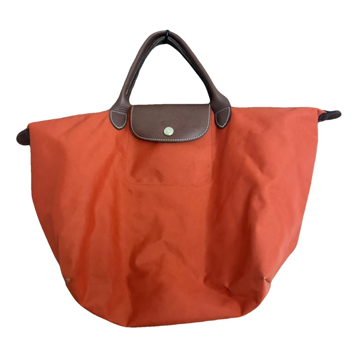 Pre-owned Longchamp Pliage Bag In Orange