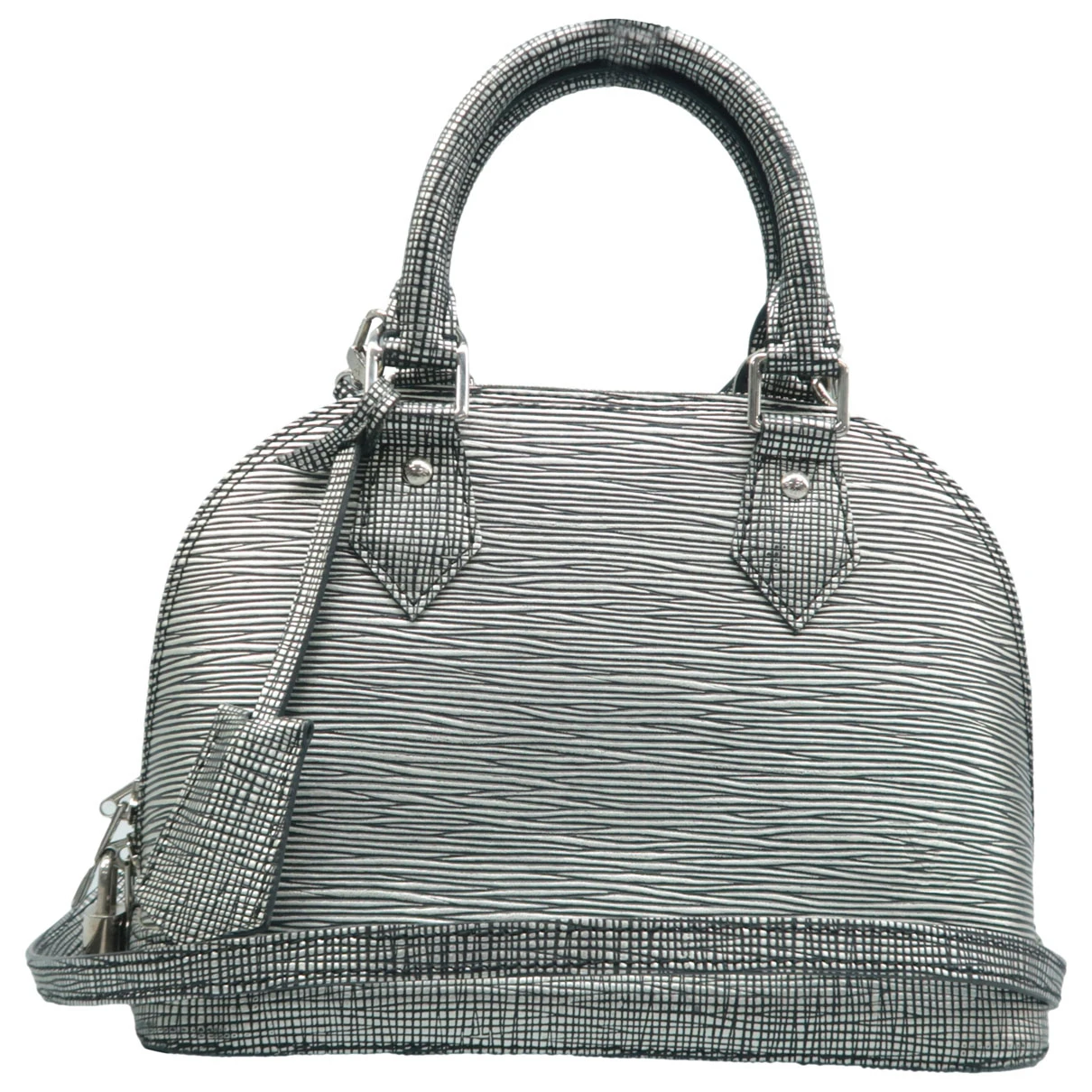 Pre-owned Louis Vuitton Alma Leather Satchel In Silver