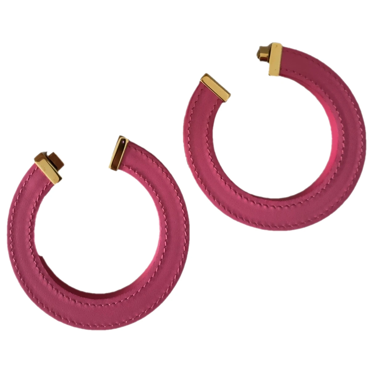 Pre-owned Jacquemus Leather Earrings In Pink