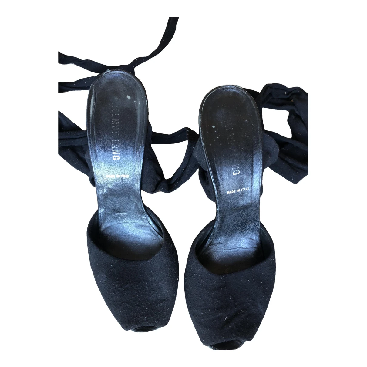 Pre-owned Helmut Lang Cloth Sandals In Black