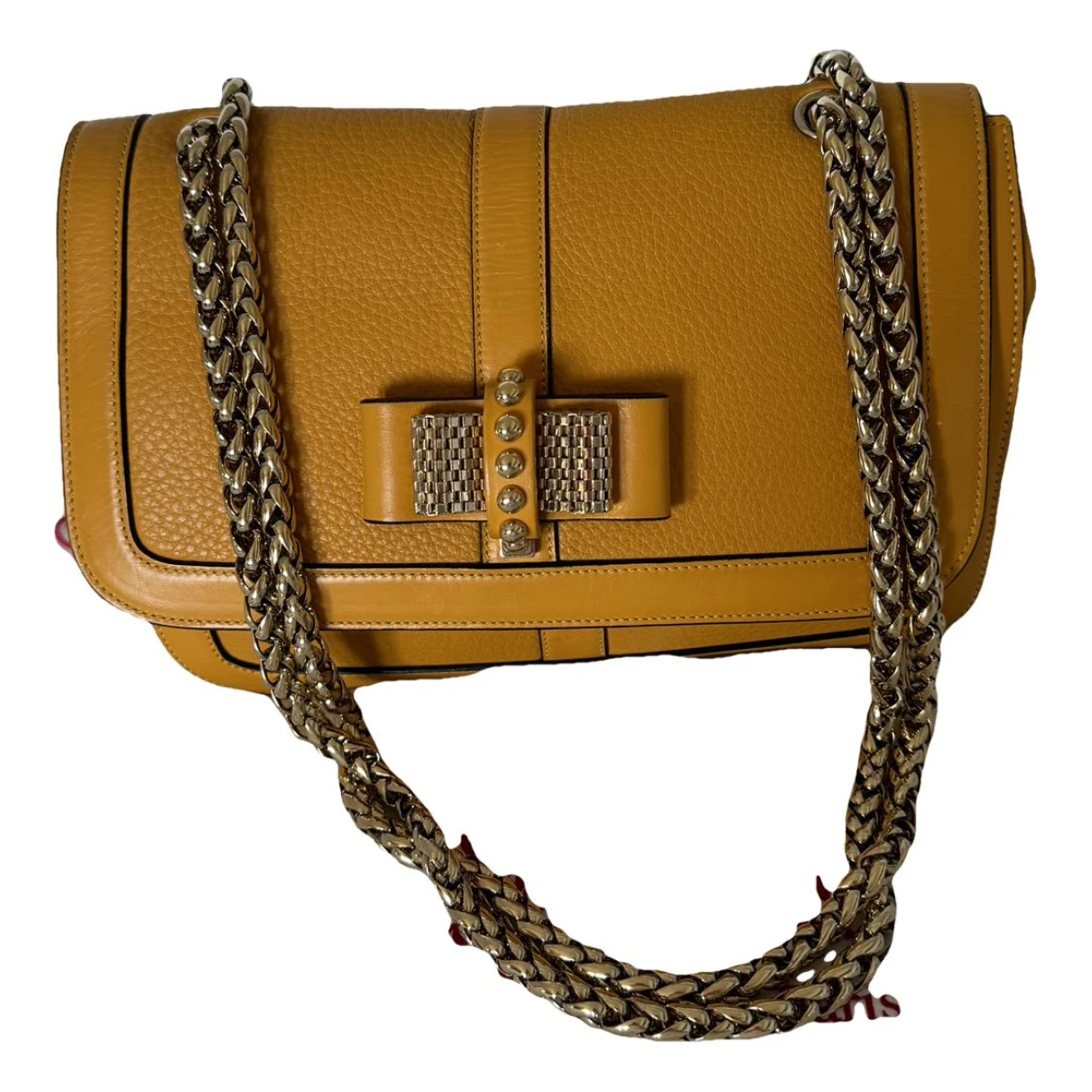 Pre-owned Christian Louboutin Leather Handbag In Yellow