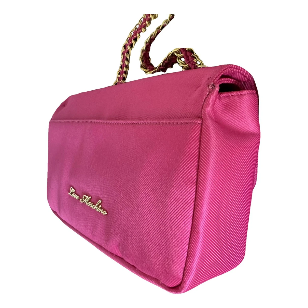 Pre-owned Moschino Love Silk Handbag In Pink