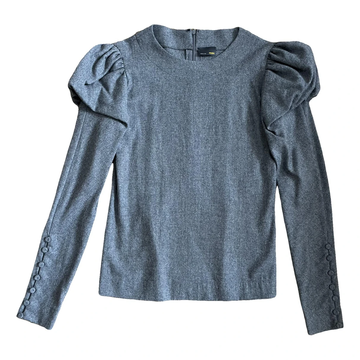 Pre-owned Fendi Wool Blouse In Grey