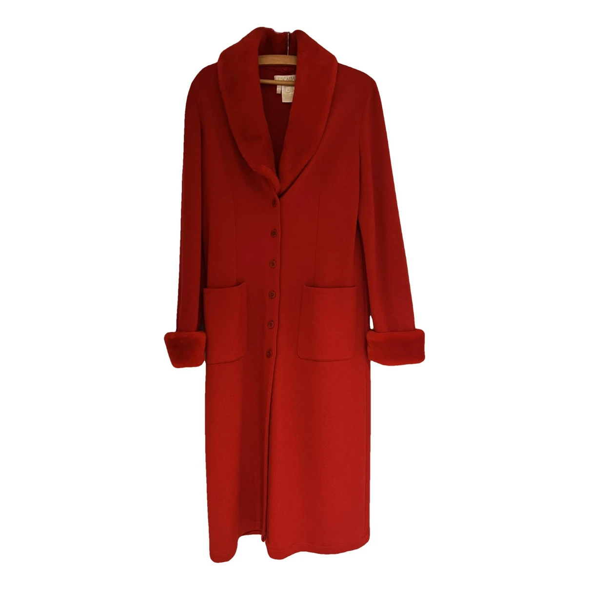 Pre-owned Escada Wool Coat In Red