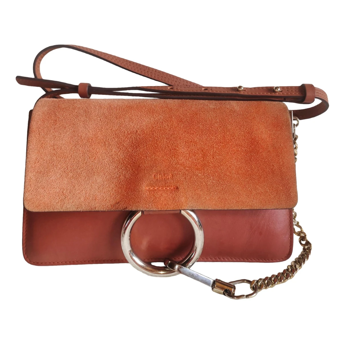 Pre-owned Chloé Faye Leather Crossbody Bag In Brown