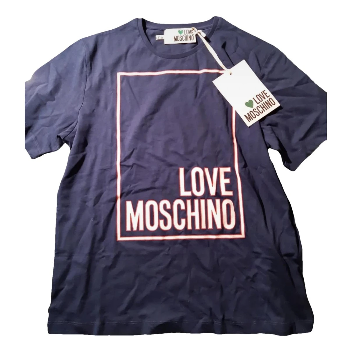 Pre-owned Moschino Love T-shirt In Navy