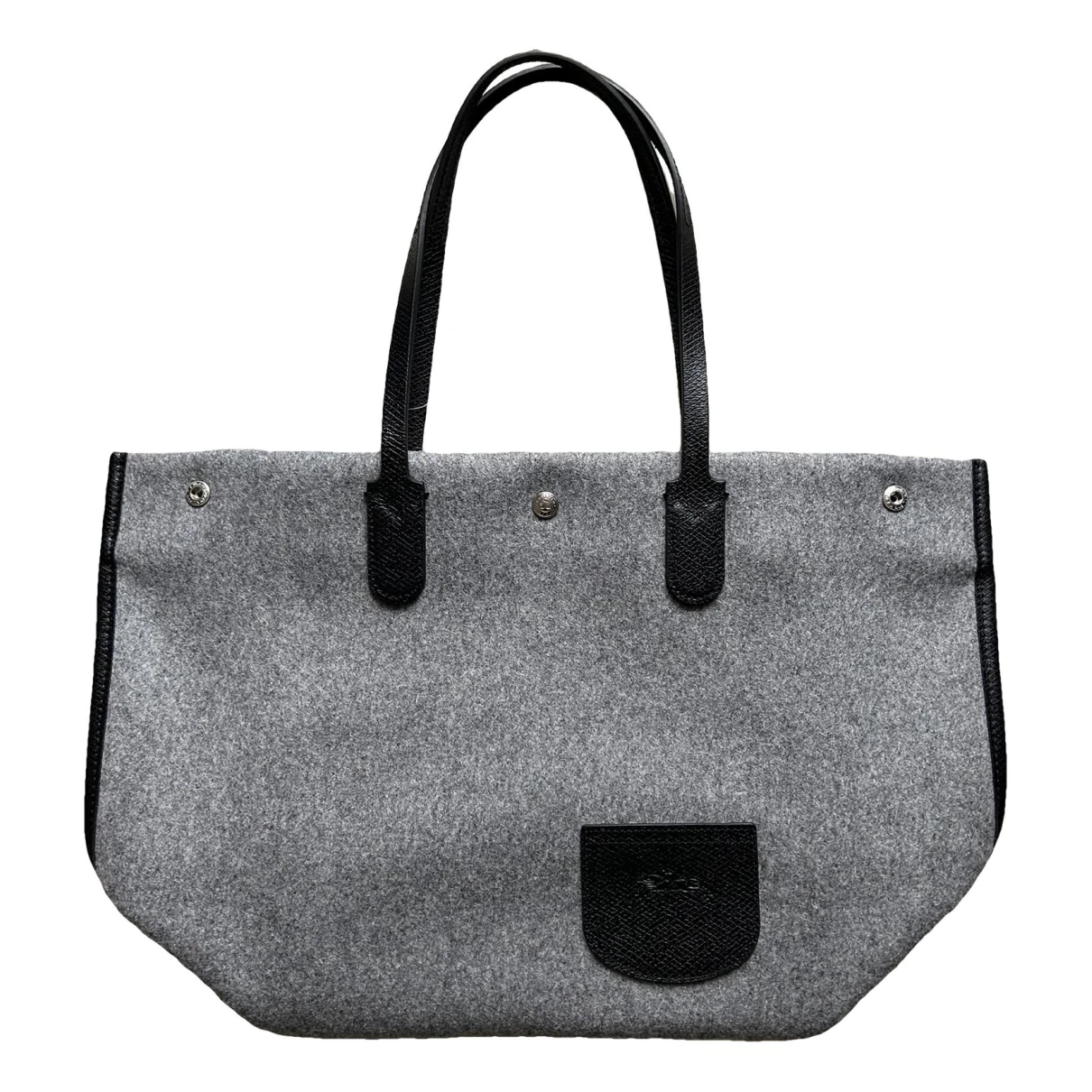 Pre-owned Longchamp Tote In Grey