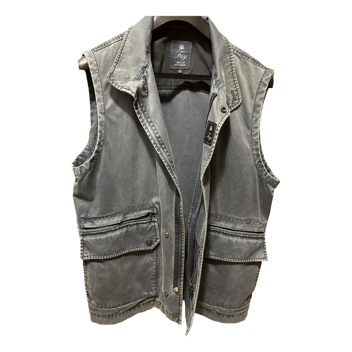 Pre-owned Fay Vest In Blue