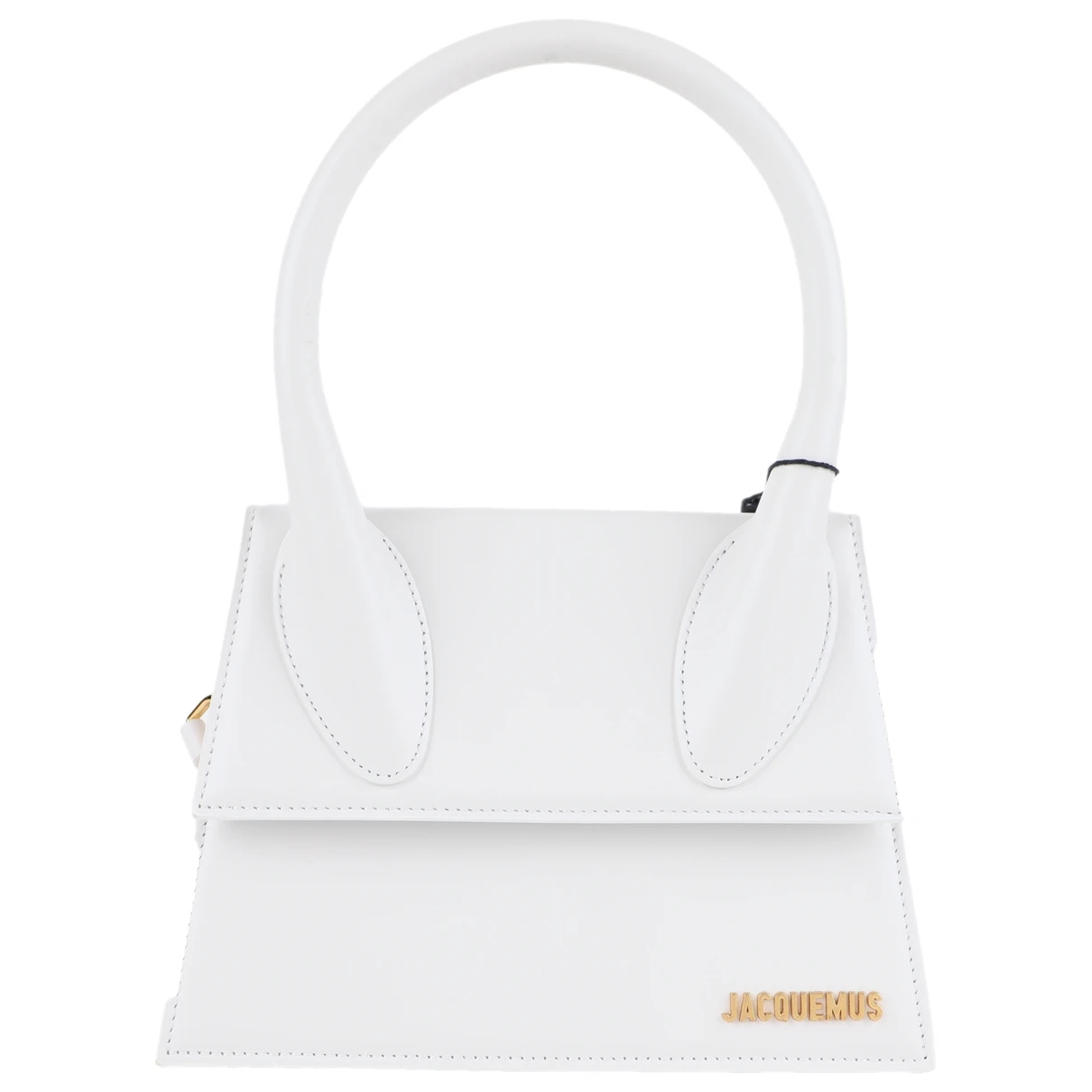 Pre-owned Jacquemus Chiquito Leather Crossbody Bag In White