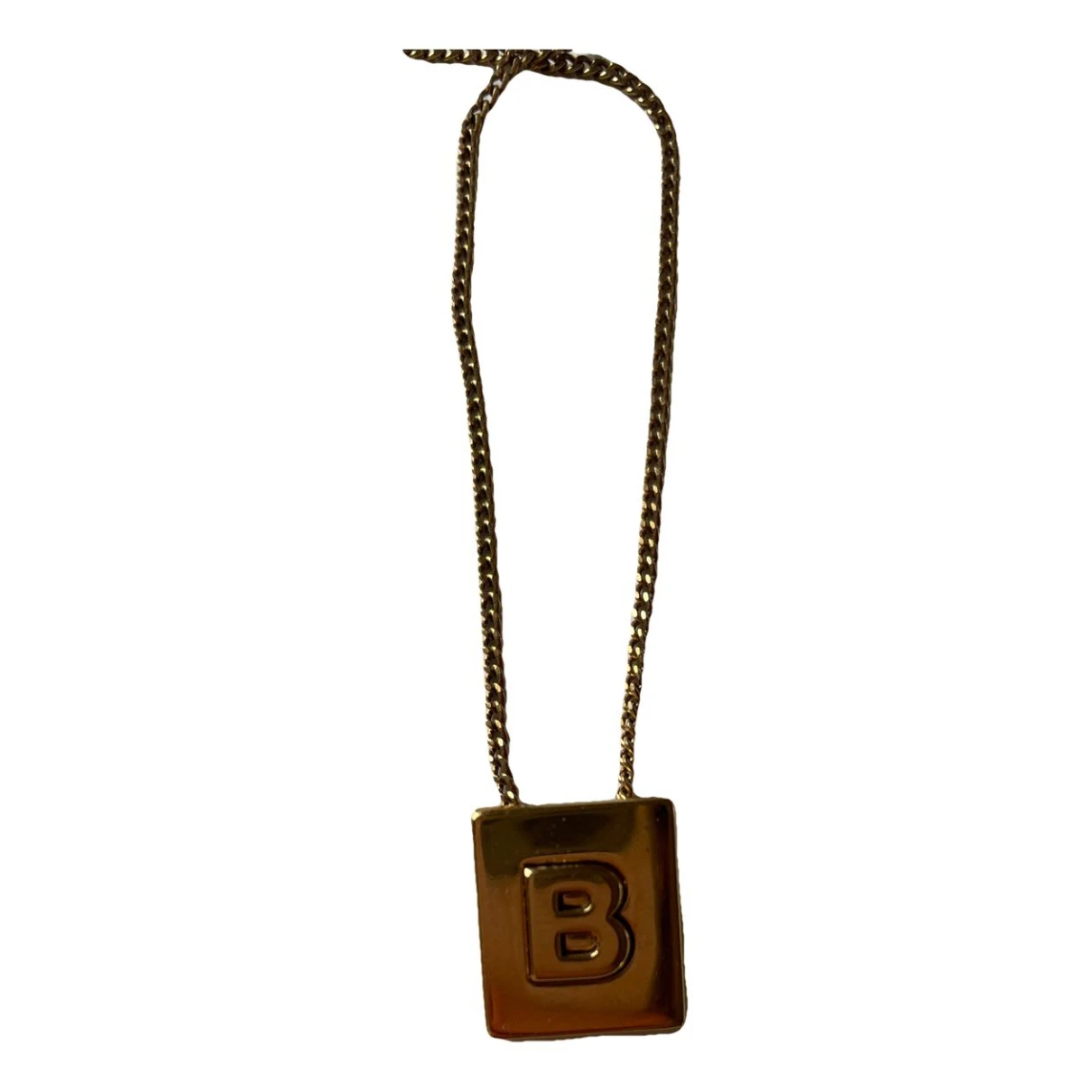 Pre-owned Celine Alphabet Necklace In Gold