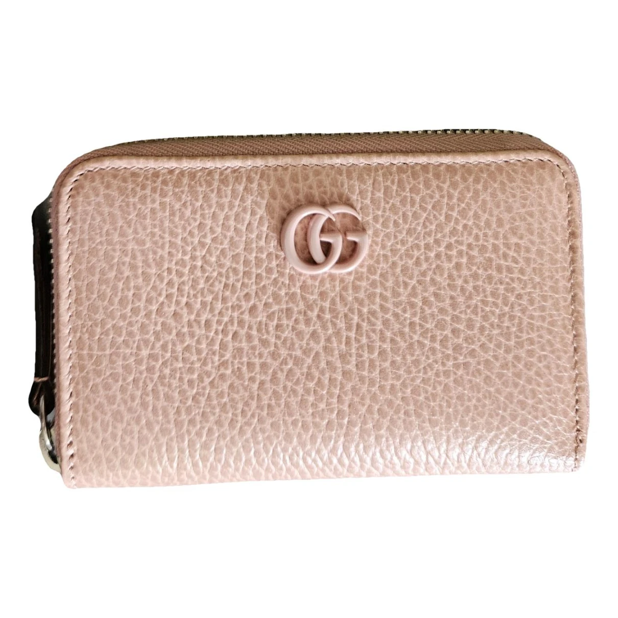 Pre-owned Gucci Marmont Leather Purse In Pink