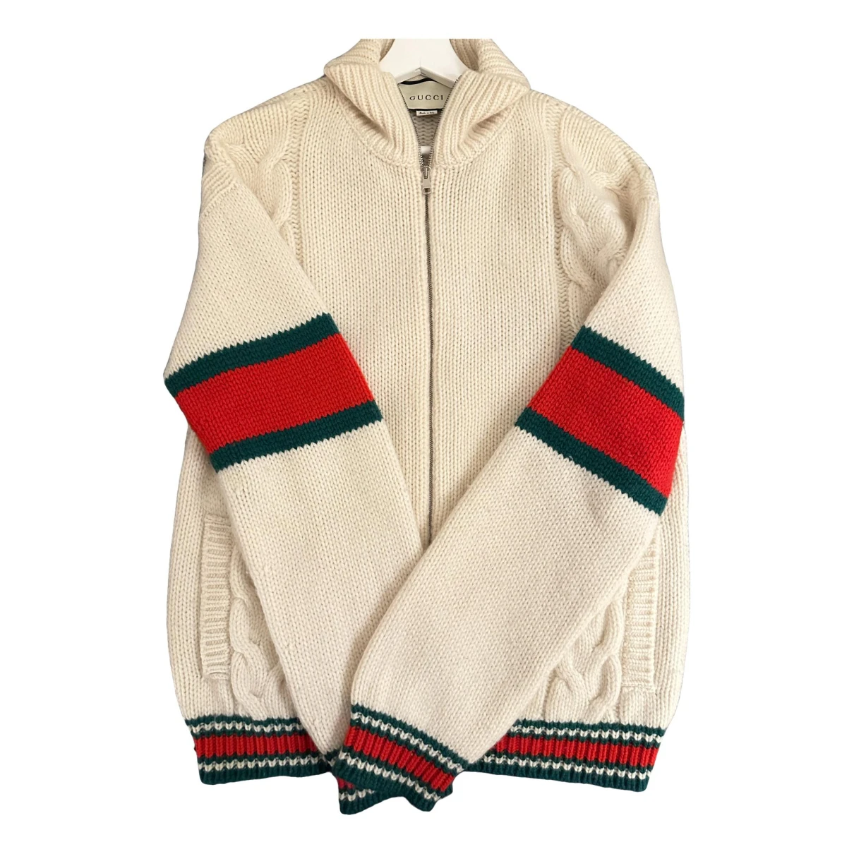Pre-owned Gucci Wool Jacket In Ecru