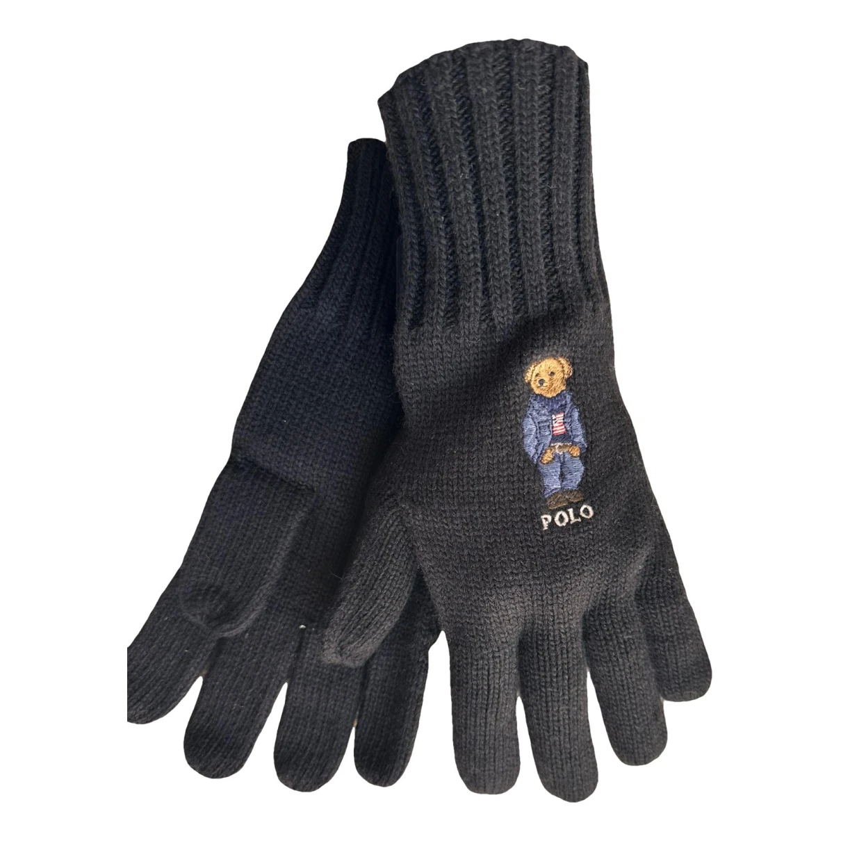 Pre-owned Polo Ralph Lauren Gloves In Blue