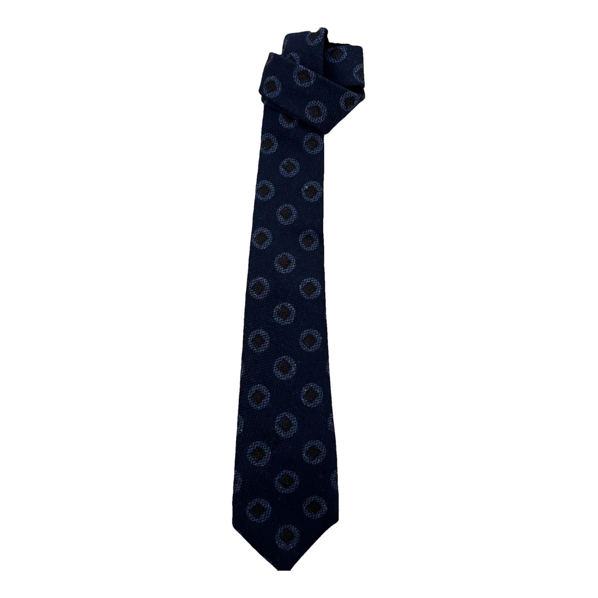 Pre-owned Kiton Wool Tie In Blue