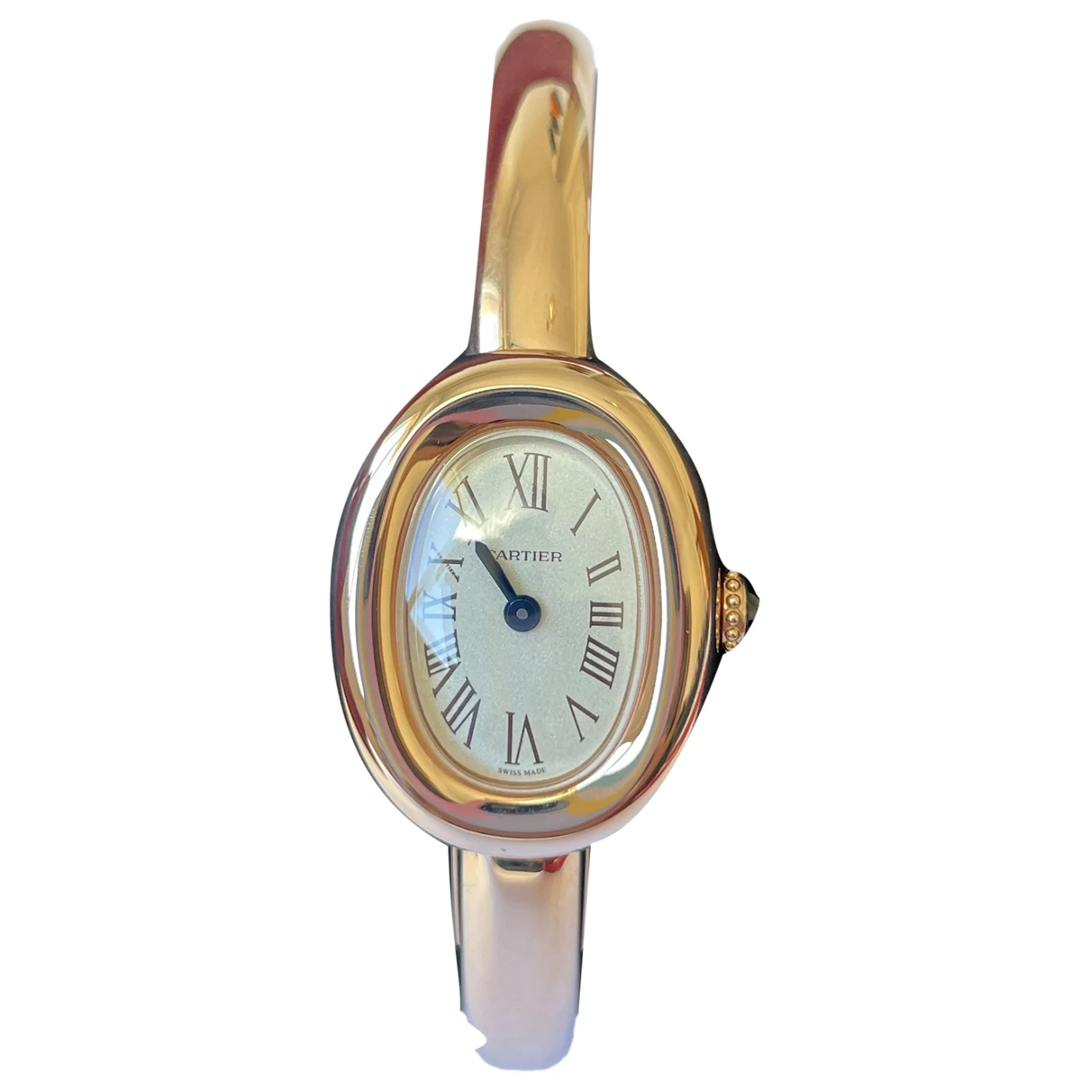 Pre-owned Cartier Baignoire Pink Gold Watch
