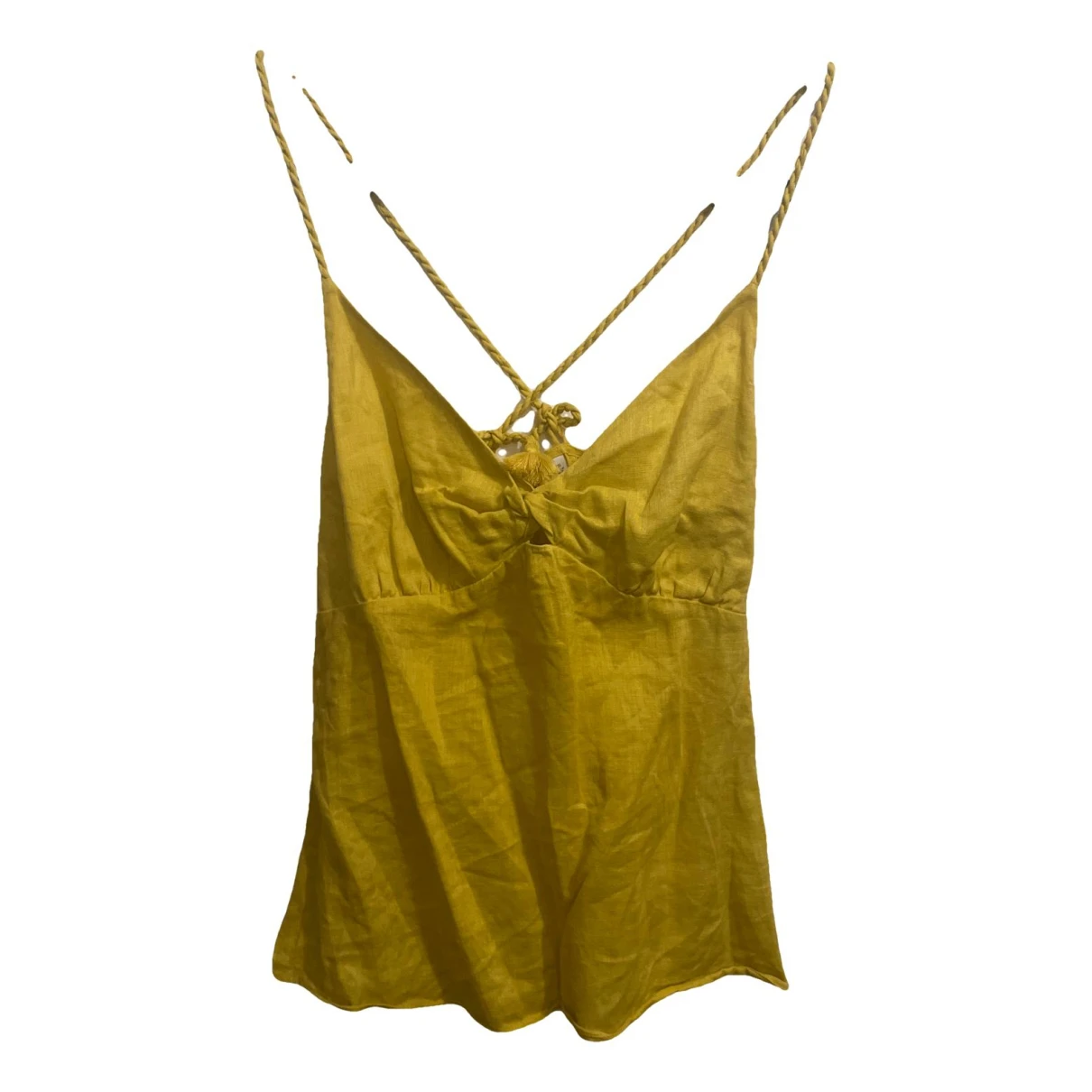 Pre-owned Scotch & Soda Linen Camisole In Yellow