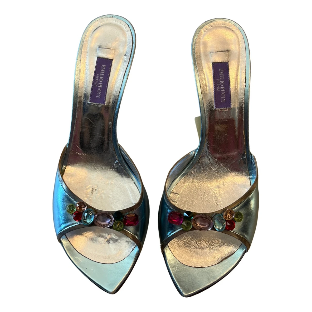 Pre-owned Emilio Pucci Leather Heels In Metallic