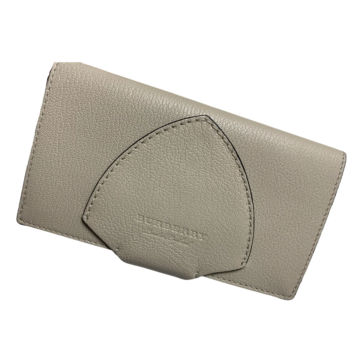 Pre-owned Burberry Leather Clutch In Beige