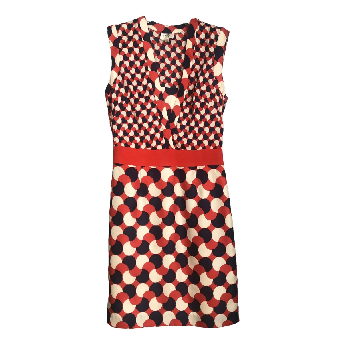 Pre-owned Milly Silk Mid-length Dress In Multicolour