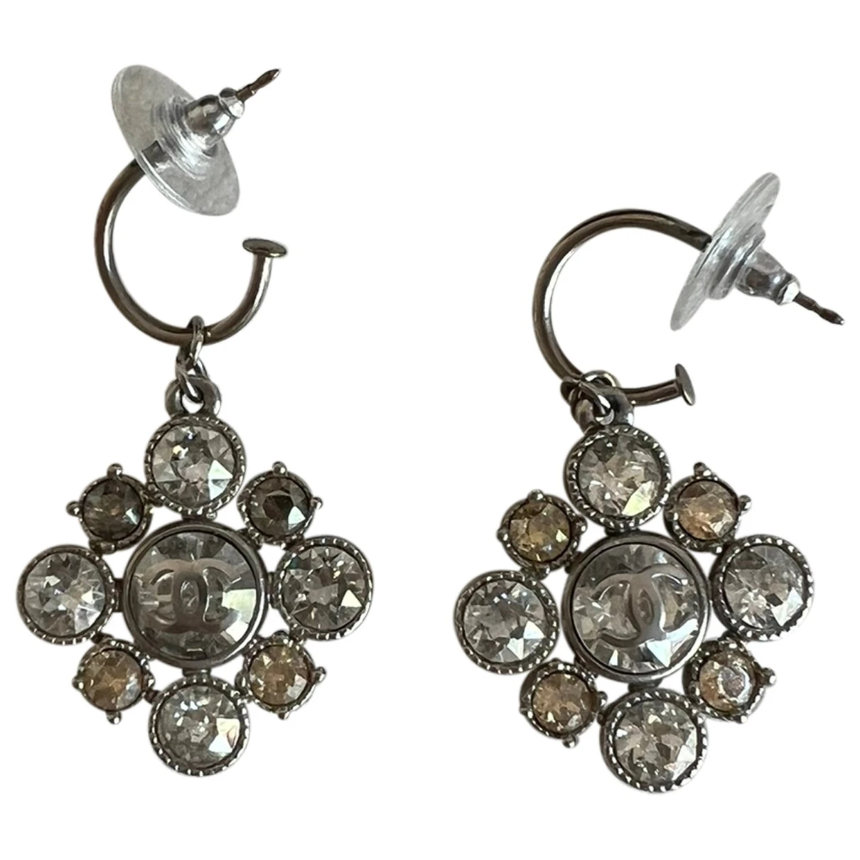 Pre-owned Chanel Cc Earrings In Metallic
