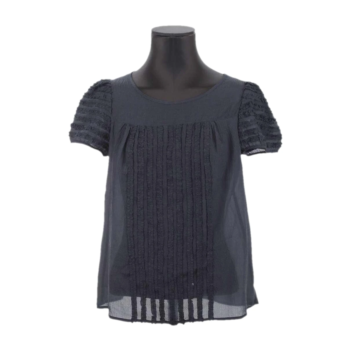 Pre-owned Marc By Marc Jacobs Silk Top In Blue
