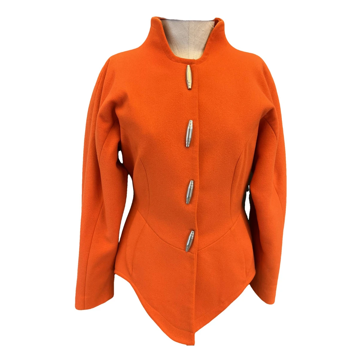 Pre-owned Mugler Wool Jacket In Orange