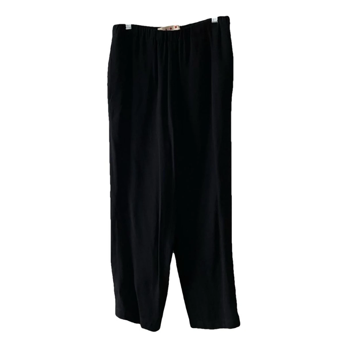 Pre-owned Marni Straight Pants In Navy
