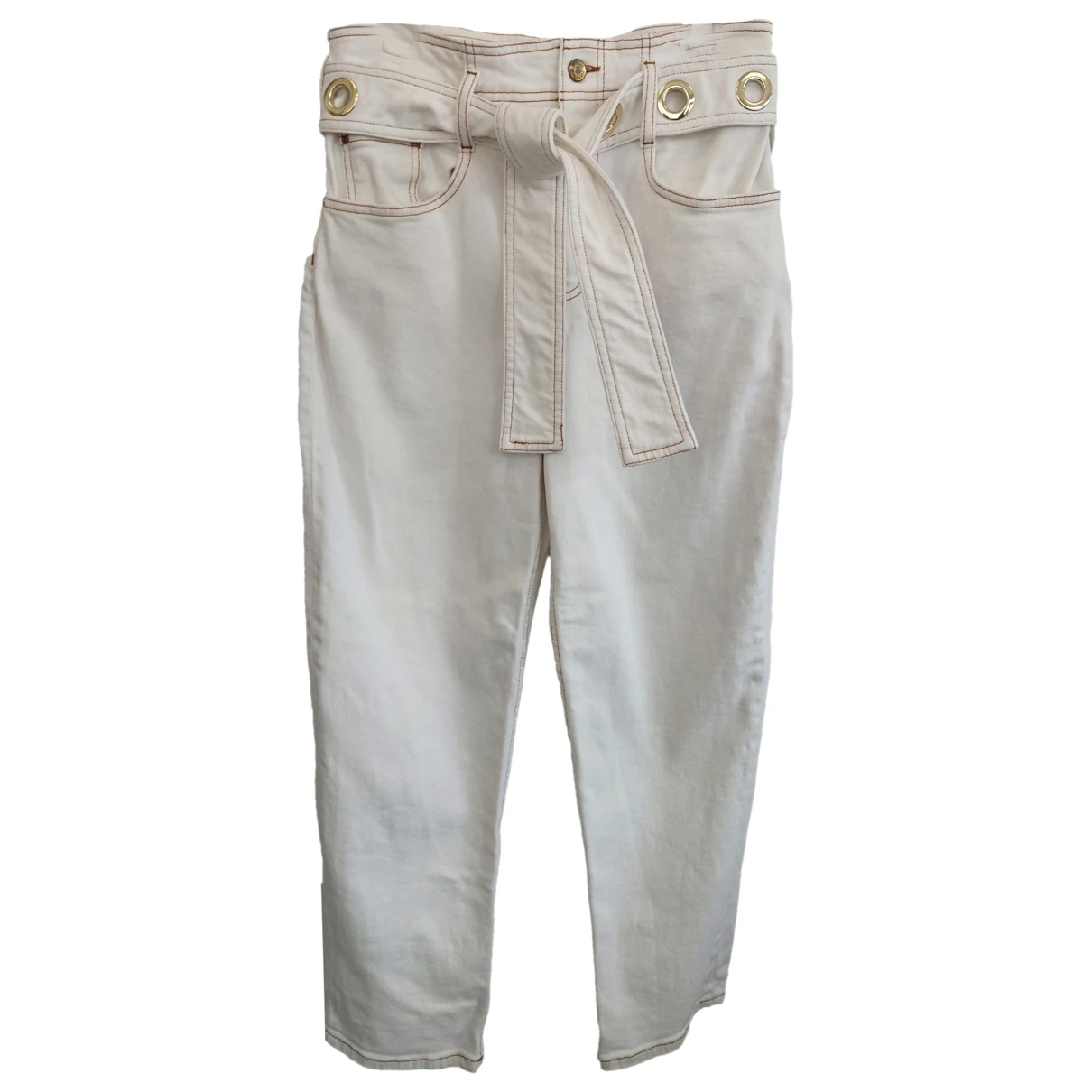 Pre-owned Claudie Pierlot Large Jeans In White