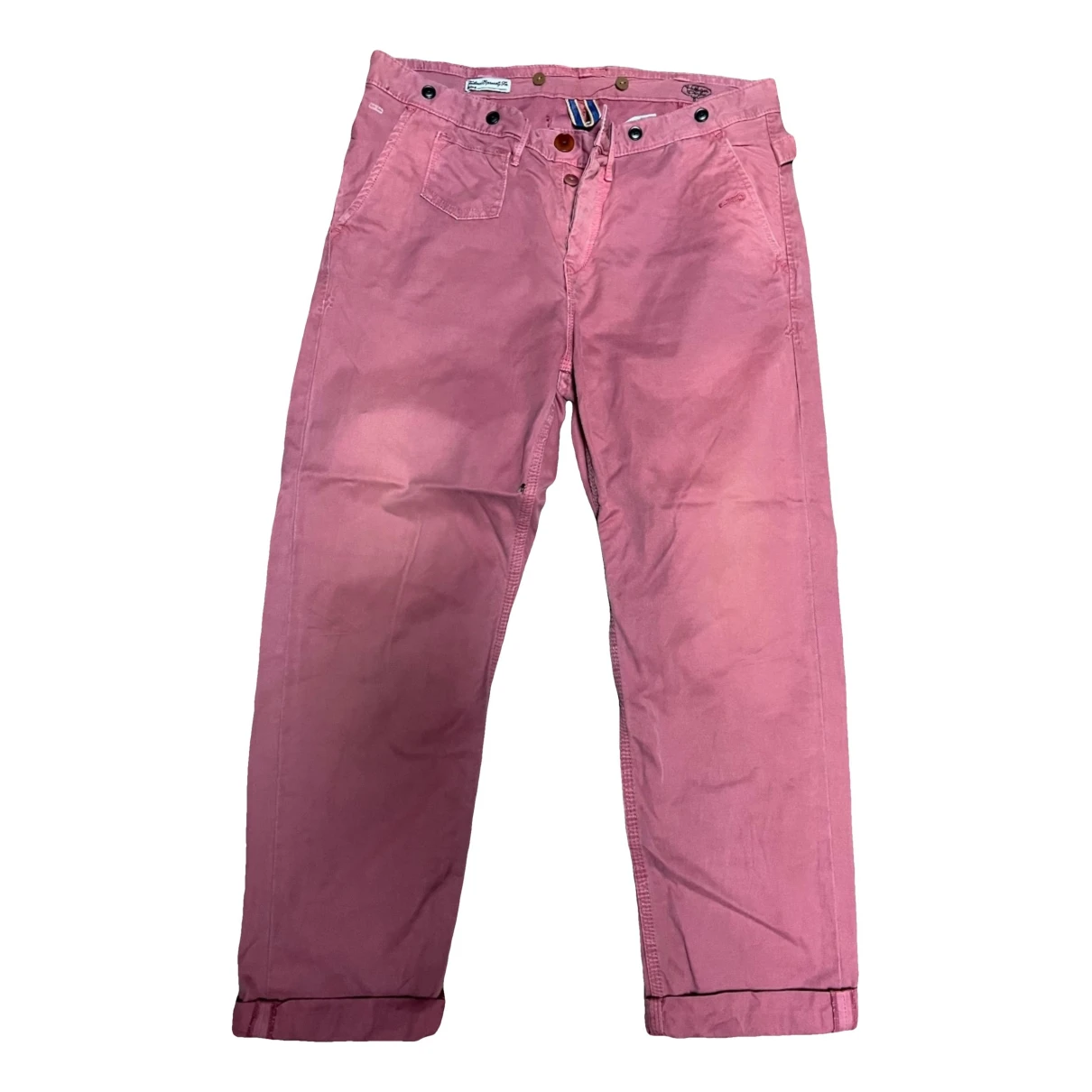 Pre-owned Tommy Hilfiger Straight Pants In Pink