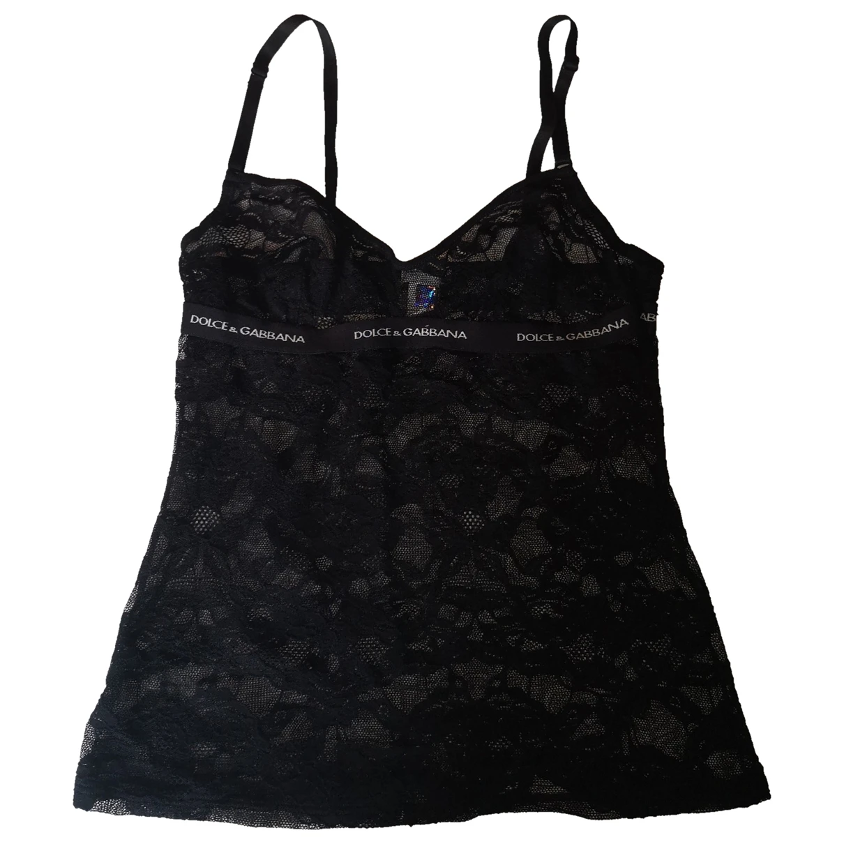 Pre-owned Dolce & Gabbana Lace Vest In Black