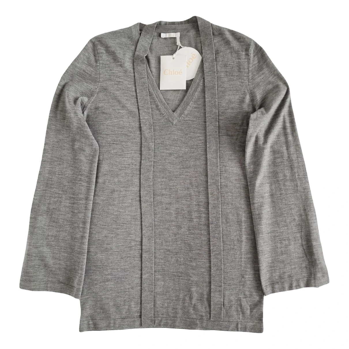 Pre-owned Chloé Wool Jumper In Grey
