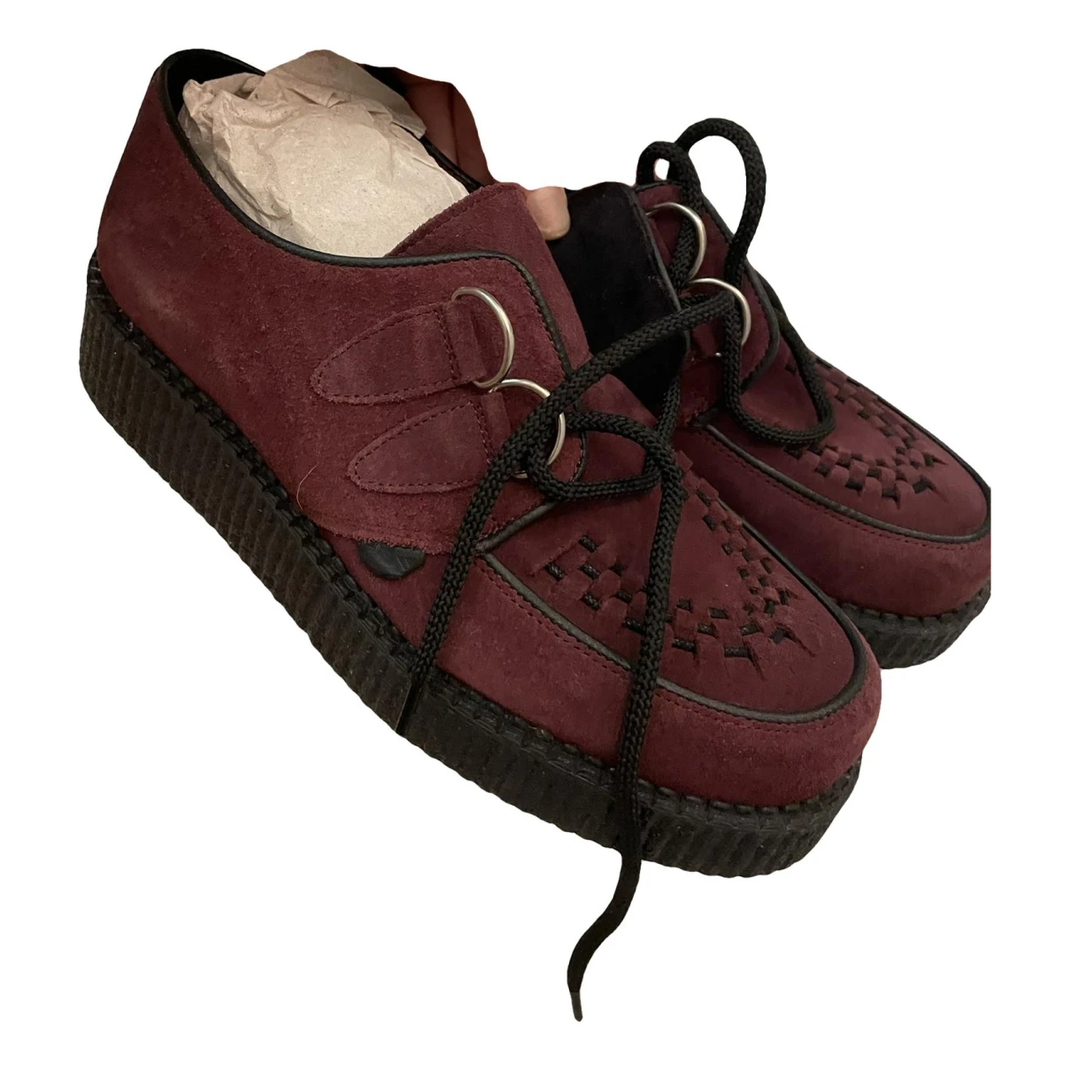 Pre-owned Underground Leather Flats In Other