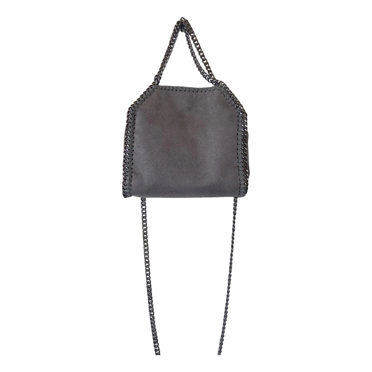 Pre-owned Stella Mccartney Falabella Patent Leather Crossbody Bag In Grey