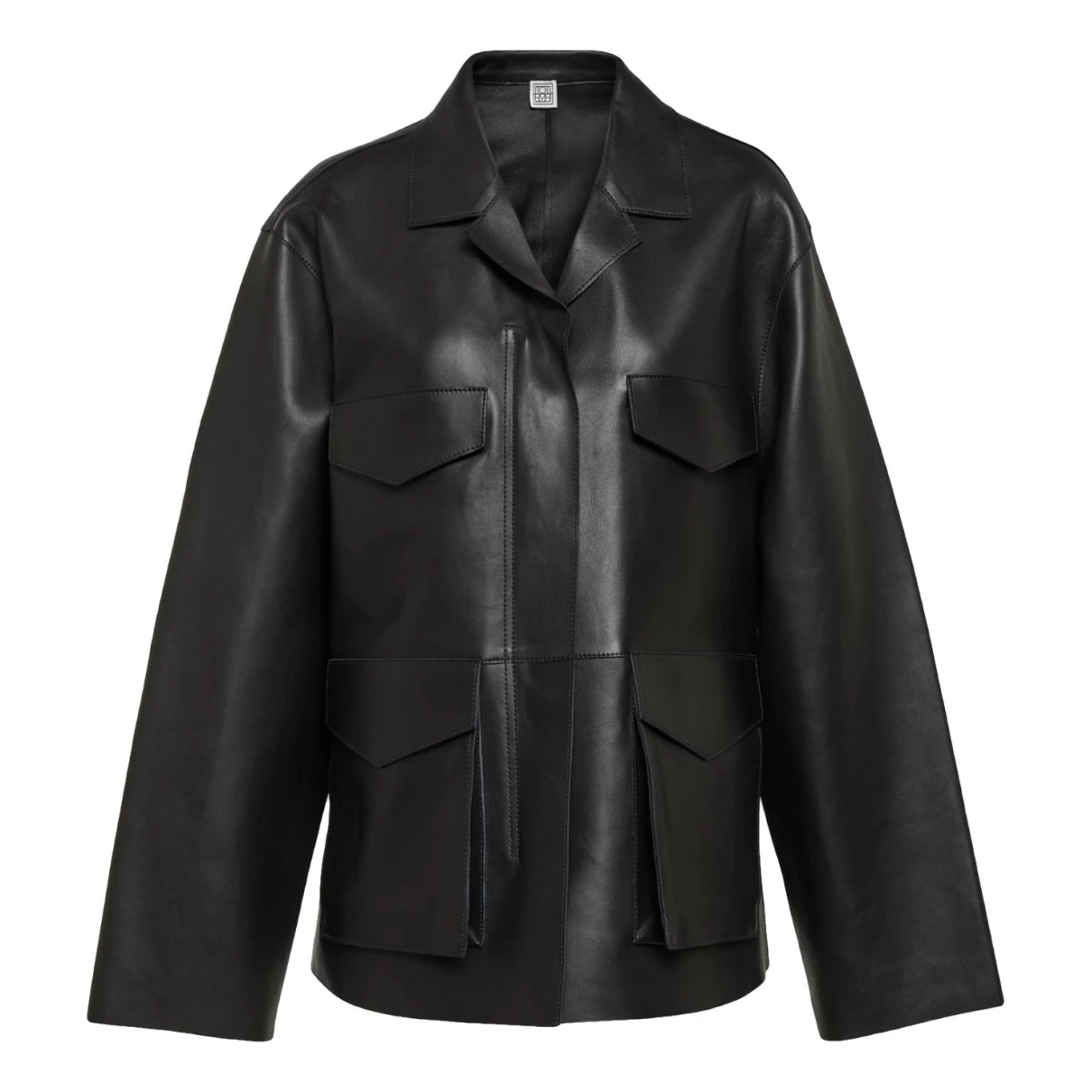 Pre-owned Totême Leather Jacket In Black